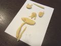 パン生地で顔