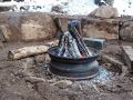 「石積焚き火コーナー」が完成しました...